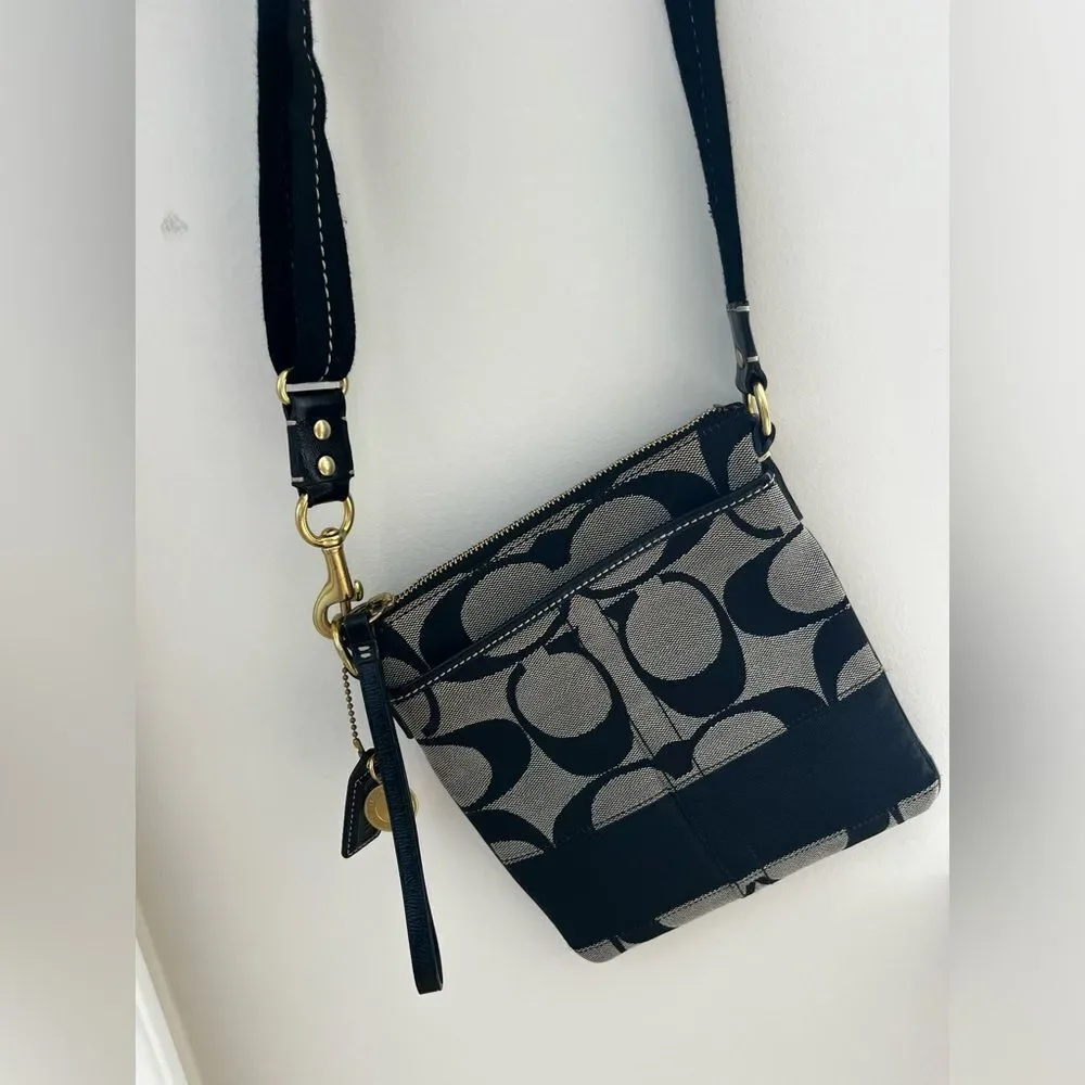 Coach Black and Gray Crossbody Bag; NWOT! Perfect Condition!